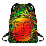 Reggae Buddha Print Drawstring Backpack