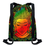 Reggae Buddha Print Drawstring Backpack