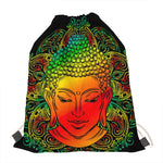 Reggae Buddha Print Drawstring Bag