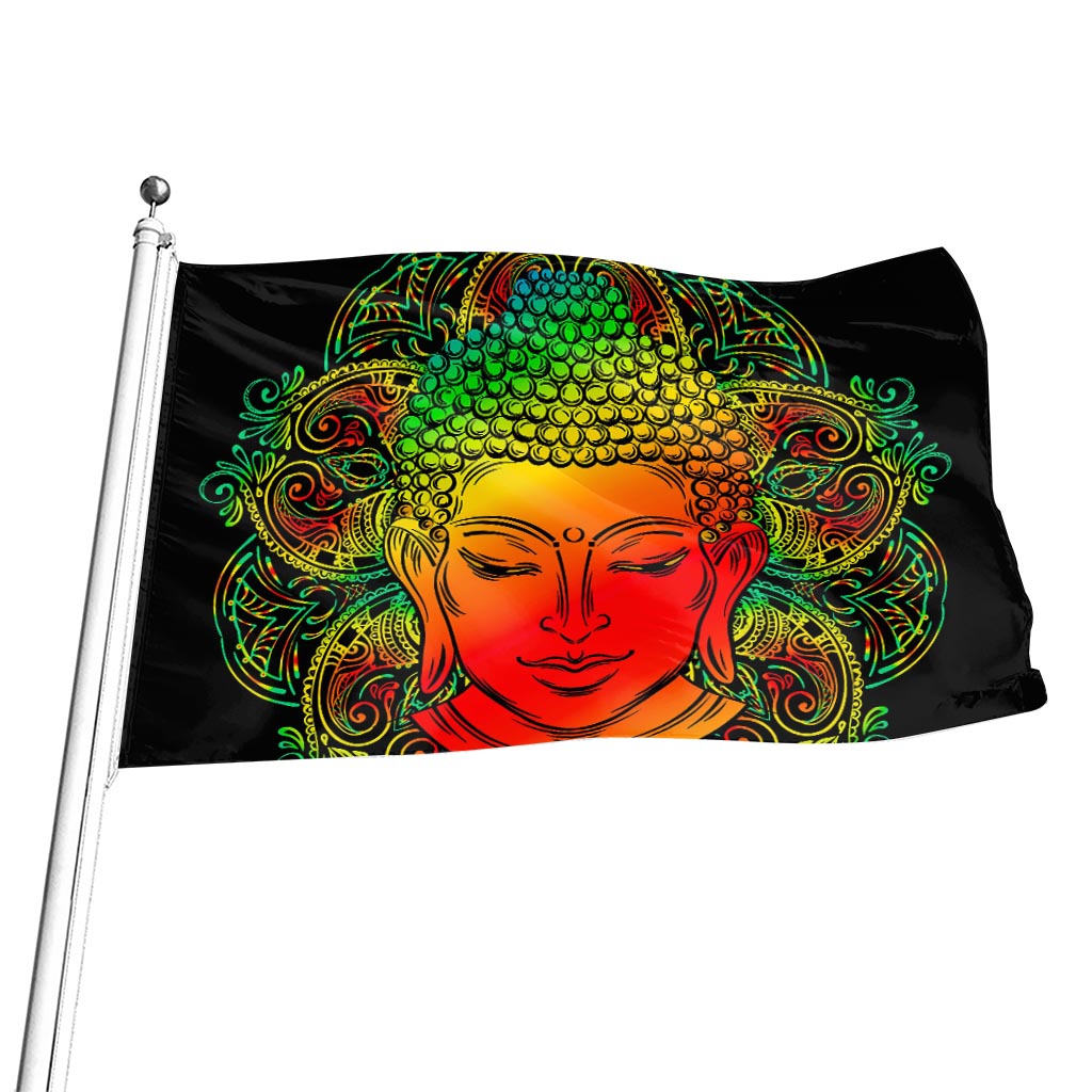 Reggae Buddha Print Flag