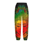 Reggae Buddha Print Fleece Lined Knit Pants