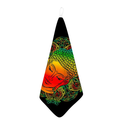 Reggae Buddha Print Hand Towel