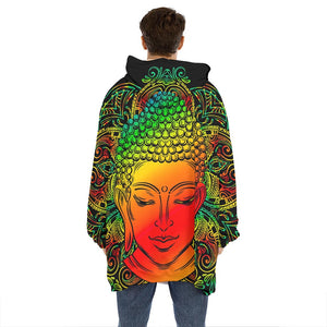 Reggae Buddha Print Hoodie Blanket