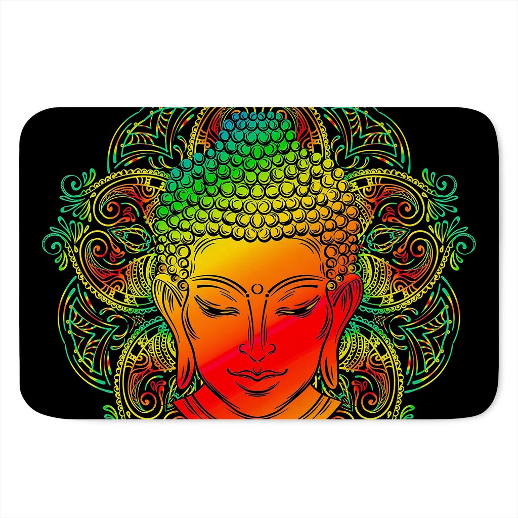 Reggae Buddha Print Indoor Door Mat