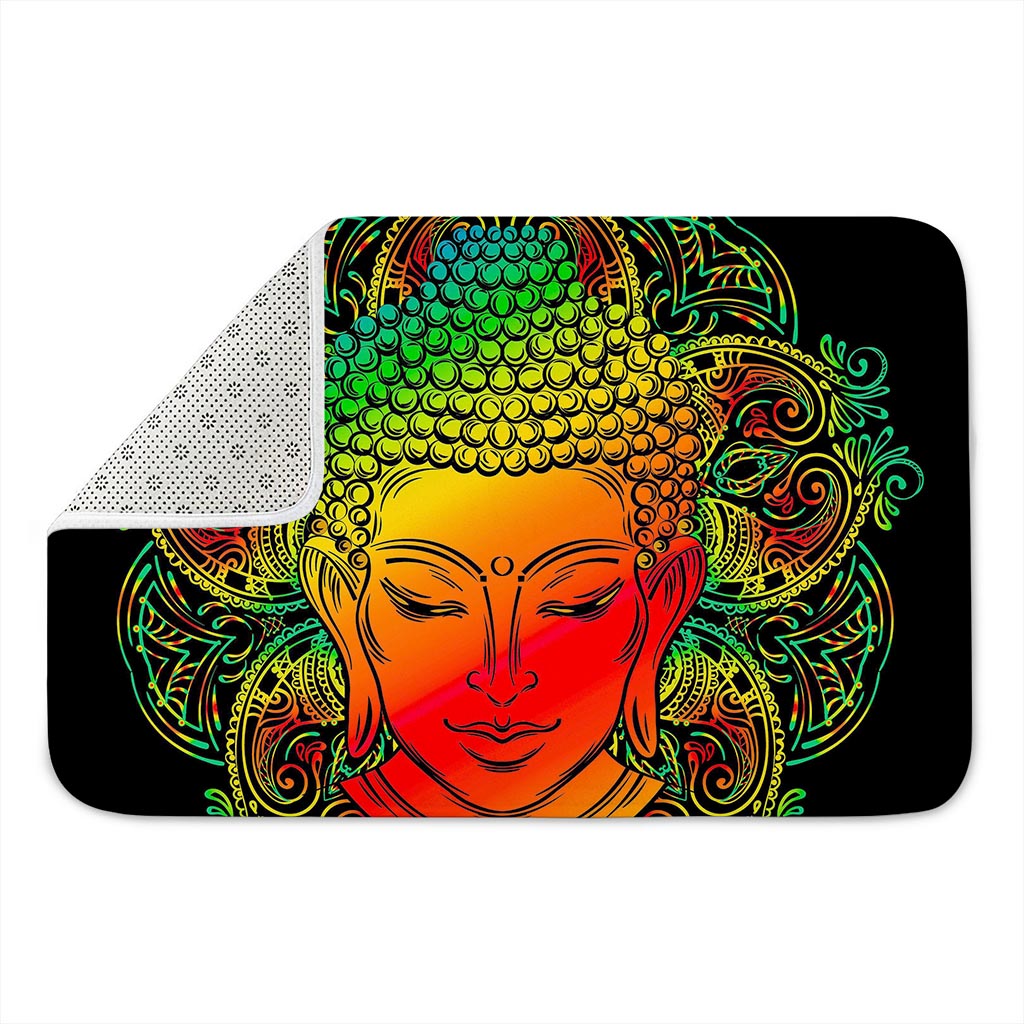 Reggae Buddha Print Indoor Door Mat