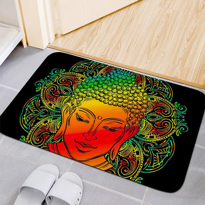 Reggae Buddha Print Indoor Door Mat