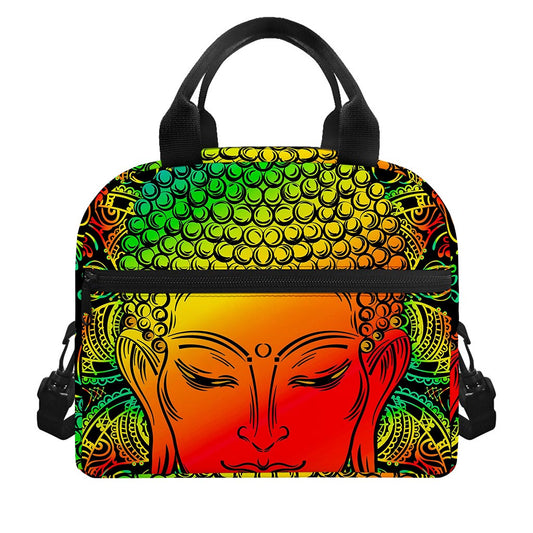 Reggae Buddha Print Insulated Lunch Bag