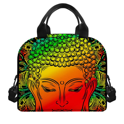 Reggae Buddha Print Insulated Lunch Bag