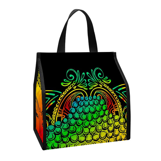 Reggae Buddha Print Insulated Lunch Tote