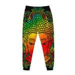 Reggae Buddha Print Jogger Pants