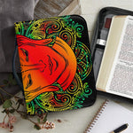 Reggae Buddha Print Leather Bible Cover