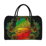 Reggae Buddha Print Leather Duffle Bag