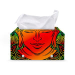 Reggae Buddha Print Leather Tissue Box Cover