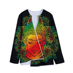 Reggae Buddha Print Long Sleeve Short Coat