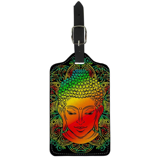 Reggae Buddha Print Luggage Tag