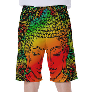 Reggae Buddha Print Men's Beach Shorts