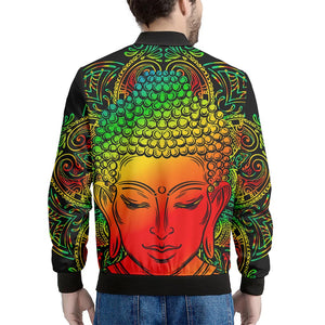 Reggae Buddha Print Men's Bomber Jacket