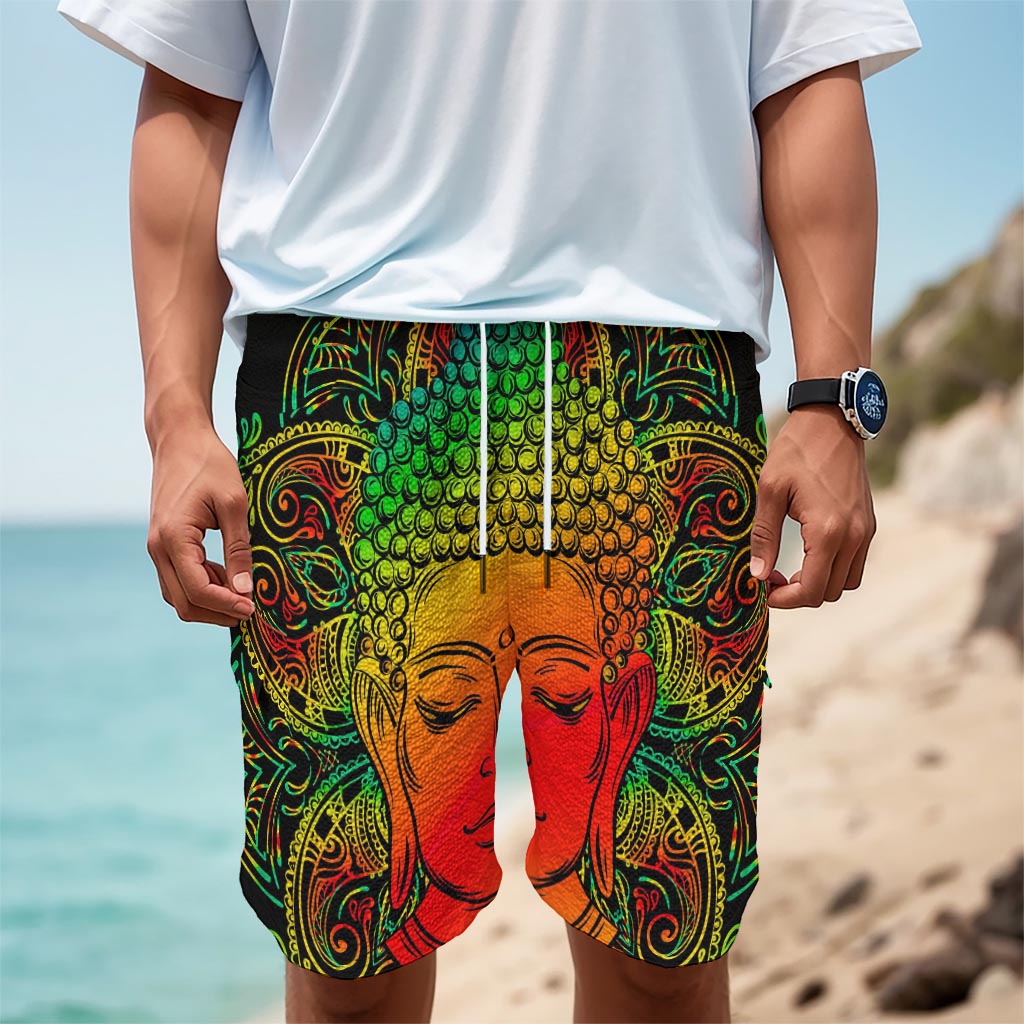 Reggae Buddha Print Men's Cargo Shorts