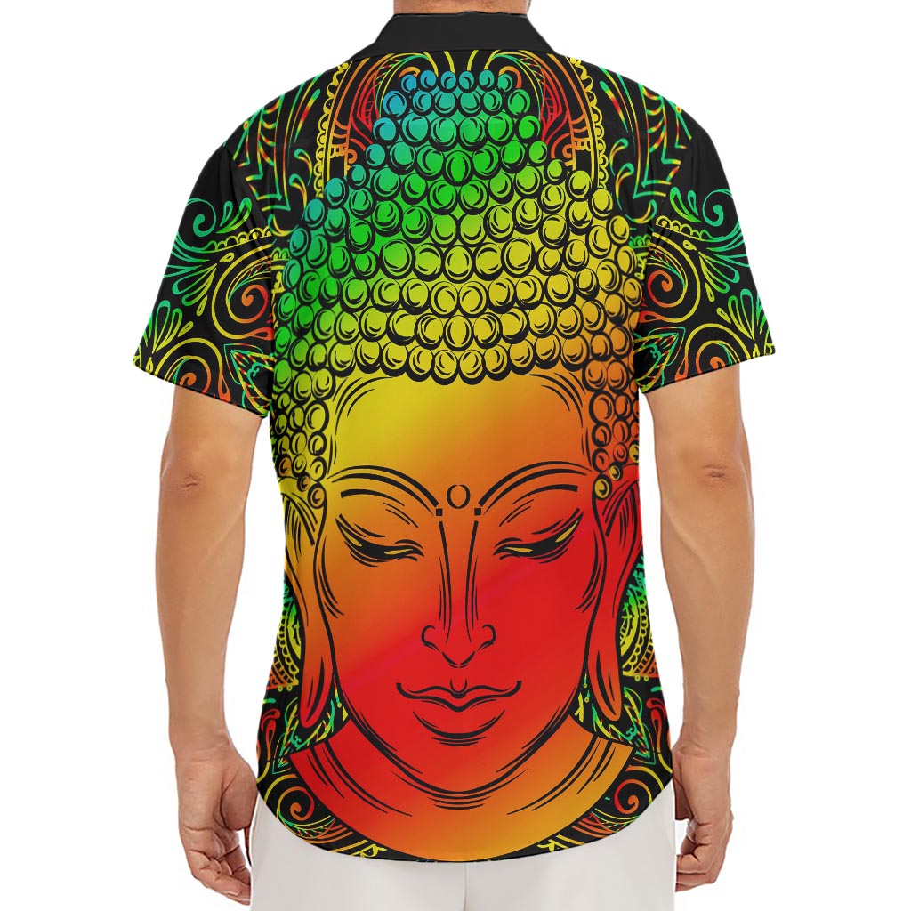 Reggae Buddha Print Men's Deep V-Neck Shirt