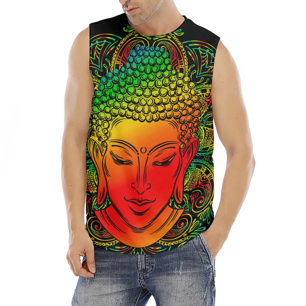 Reggae Buddha Print Men's Fitness Tank Top