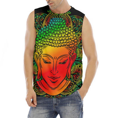 Reggae Buddha Print Men's Fitness Tank Top