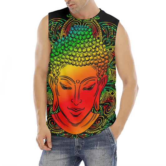 Reggae Buddha Print Men's Fitness Tank Top