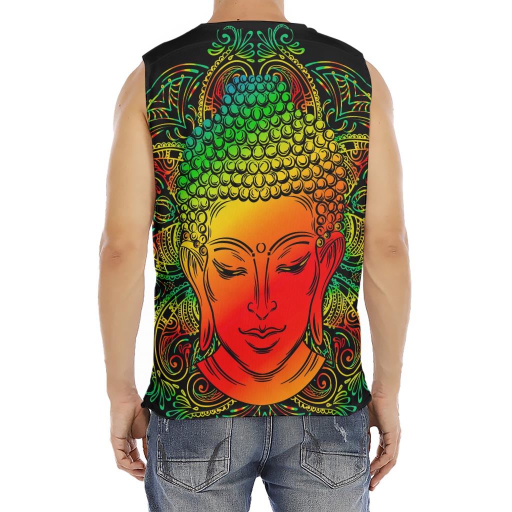 Reggae Buddha Print Men's Fitness Tank Top