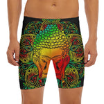 Reggae Buddha Print Men's Long Boxer Briefs