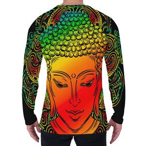 Reggae Buddha Print Men's Long Sleeve T-Shirt