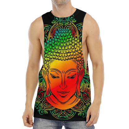 Reggae Buddha Print Men's Muscle Tank Top