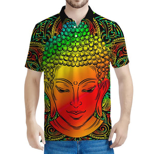 Reggae Buddha Print Men's Polo Shirt