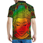 Reggae Buddha Print Men's Polo Shirt