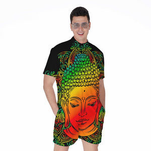 Reggae Buddha Print Men's Rompers