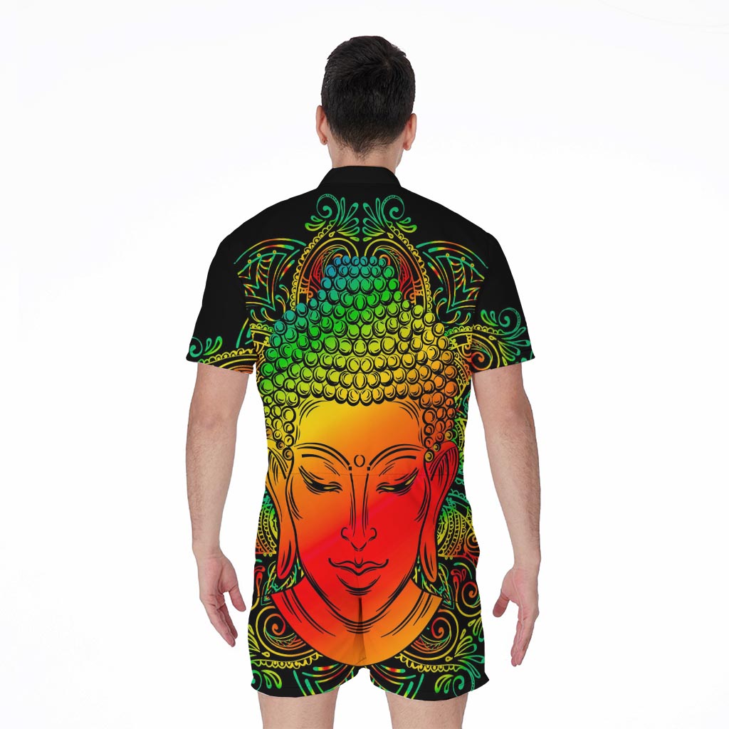 Reggae Buddha Print Men's Rompers