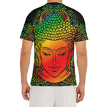 Reggae Buddha Print Men's Short Sleeve Rash Guard