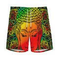 Reggae Buddha Print Men's Athletic Shorts
