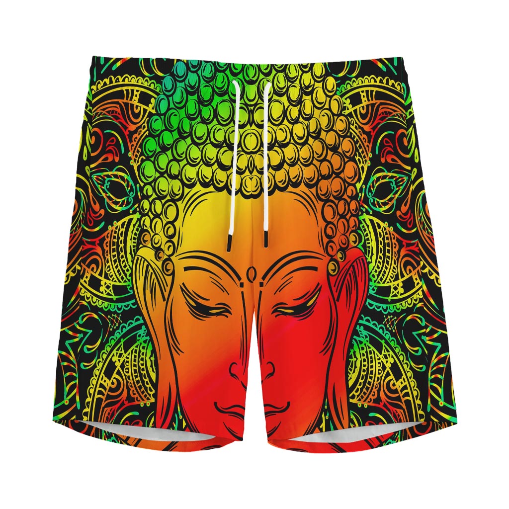 Reggae Buddha Print Men's Sports Shorts