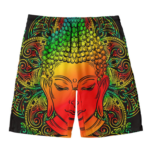 Reggae Buddha Print Men's Swim Trunks