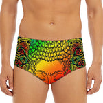 Reggae Buddha Print Men's Triangle Swim Briefs