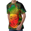 Reggae Buddha Print Men's Velvet T-Shirt