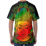 Reggae Buddha Print Men's Velvet T-Shirt