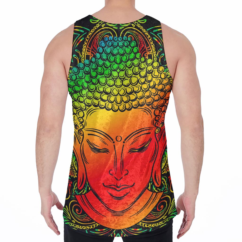 Reggae Buddha Print Men's Velvet Tank Top