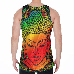 Reggae Buddha Print Men's Velvet Tank Top