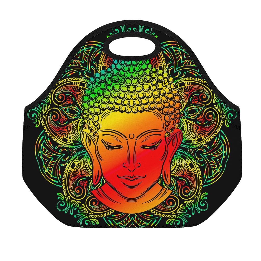 Reggae Buddha Print Neoprene Lunch Bag