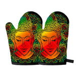 Reggae Buddha Print Oven Mitts