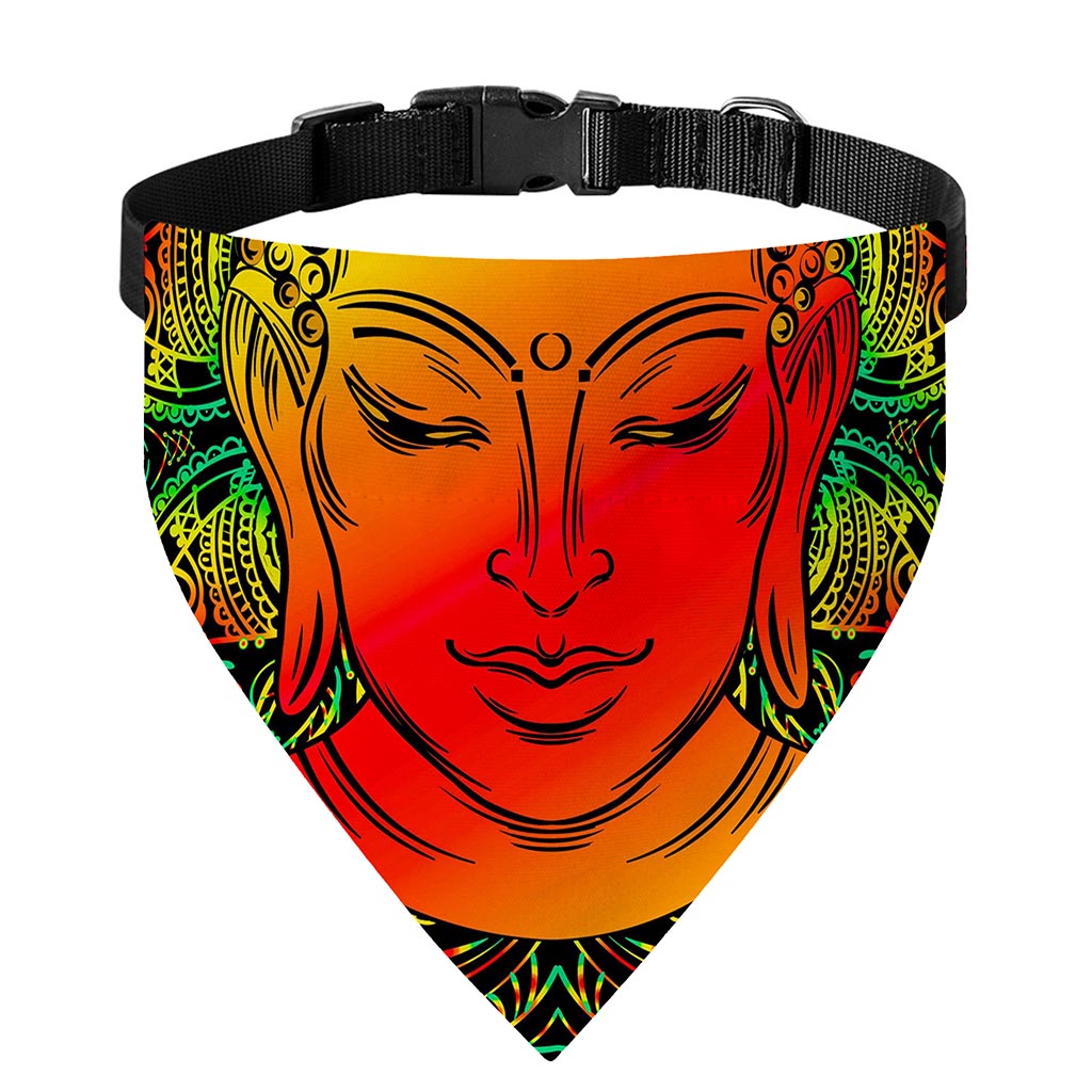 Reggae Buddha Print Over The Collar Dog Bandana