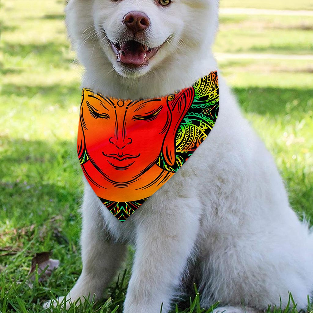 Reggae Buddha Print Over The Collar Dog Bandana