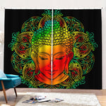 Reggae Buddha Print Pencil Pleat Curtains