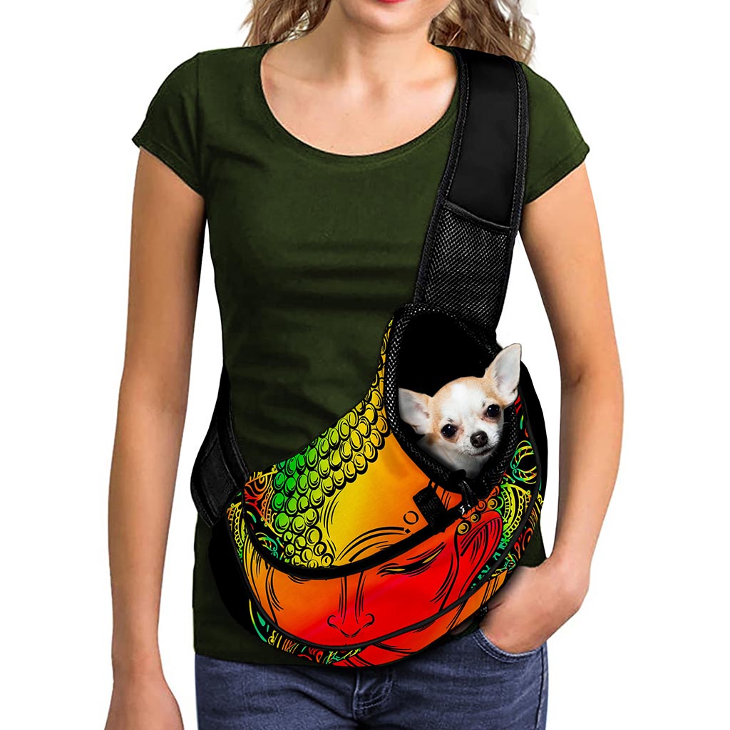Reggae Buddha Print Pet Sling Carrier