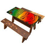 Reggae Buddha Print Picnic Table Cover